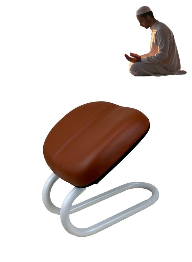 شيبشيب ​مقعد التأمل مع وسادة إسفنجية، كرسي الصلاة للسجود للمسلمين قابل لضبط الارتفاع - Image 1