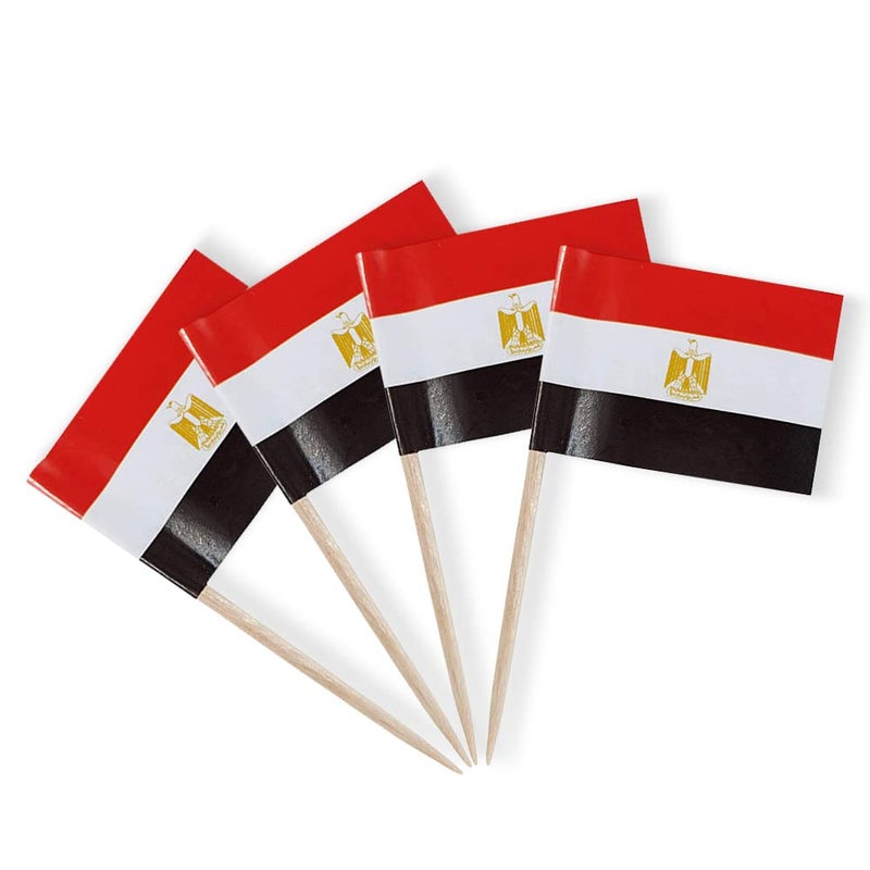 علم مصر علم مصري صغير أعلام أسنان مصغرة لمأكولات الكعك الكوكتيلات المقبلات زينة حفلات البار