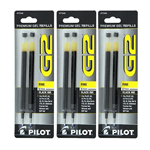 Pilot G2, Dr. Grip Gel/Ltd, ExecuGel G6, Q7 Rollerball Gel Ink Pen Refills Green 7 mm 12 Pack - Image 3
