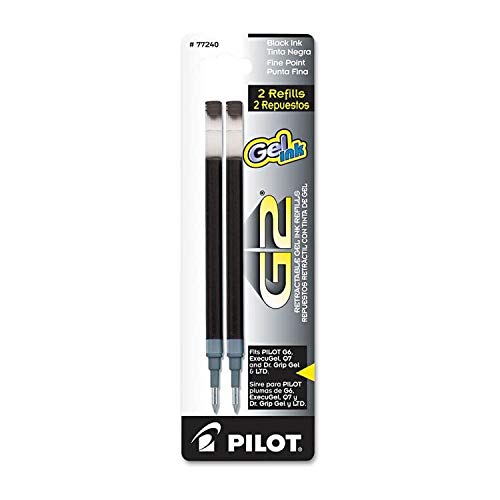 Pilot G2, Dr. Grip Gel/Ltd, ExecuGel G6, Q7 Rollerball Gel Ink Pen Refills Green 7 mm 12 Pack - Image 2