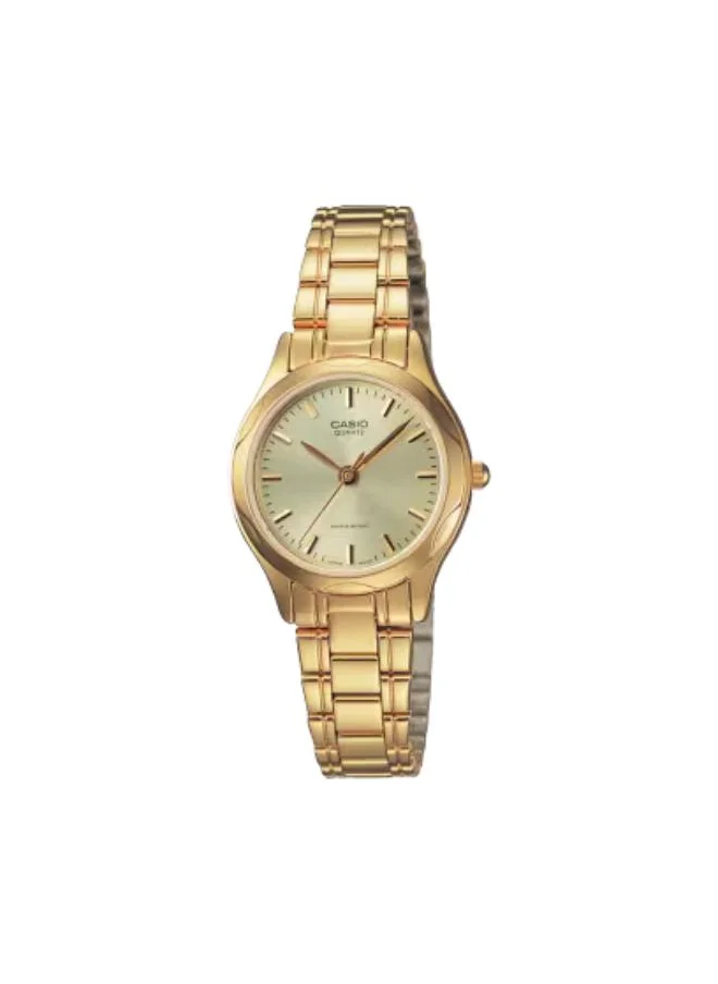 كاسيو Women's Analog Display Watch With Gold Stainless Steel Strap - LTP-1275G-9A