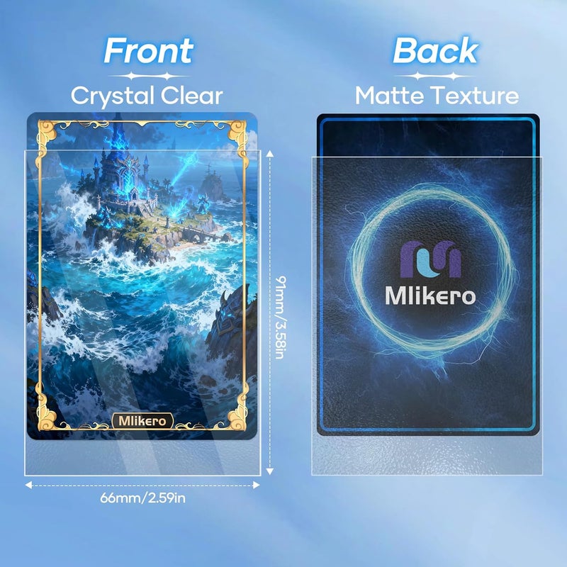 Mlikero Permanent & temporary usable 500 Count Card Sleeves – Matte Clear Trading Card Sleeves, Polypropylene (PP), Fit for MTG, TCG, Baseball, Football, and Game Cards (Matte Clear) Salt resistant coating - Image 2