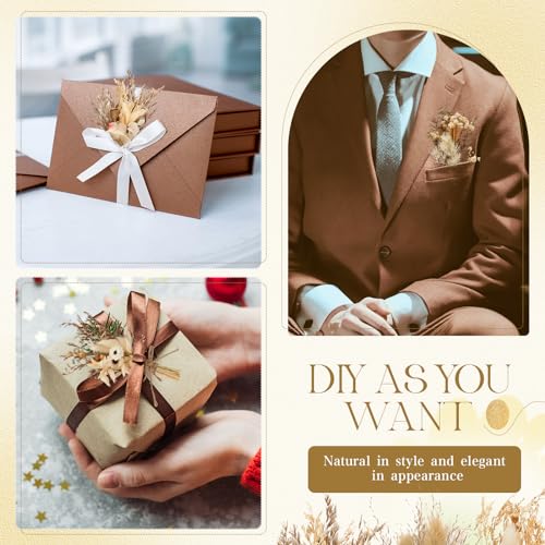 Layhit 12 Pack Boho Dried Flower Bouquet Mini Wedding Handmade Dry Flowers Decor for Vase Crafts DIY Photo Boutonniere for Men Floral Plant for Bridesmaid Gift Birthday Decor - Image 5