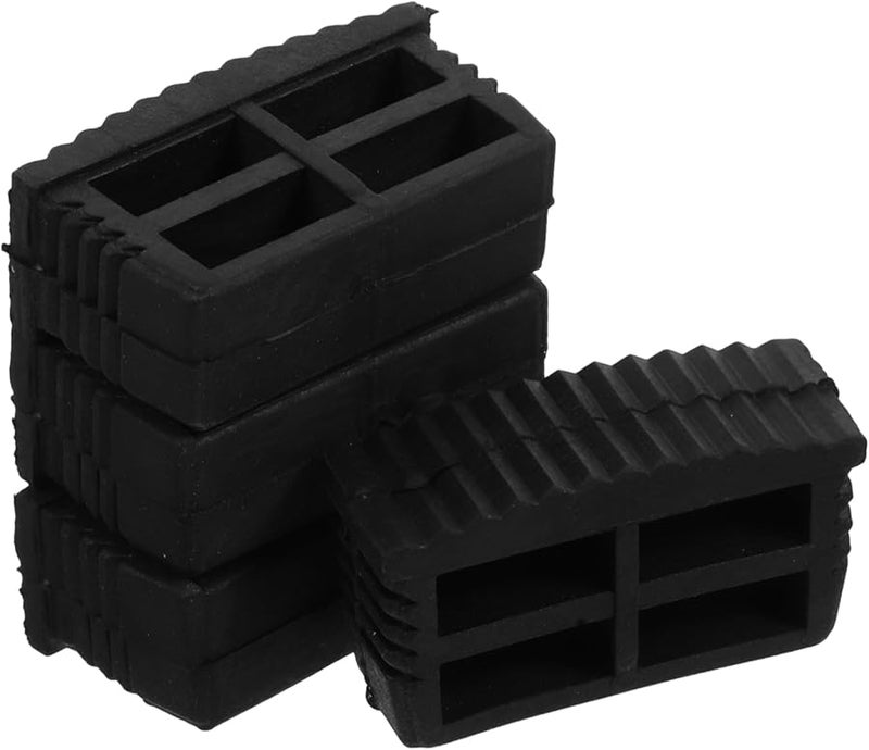 4Pcs Ladder Non Slip Replacement Foot Pads Safety Bumpers Black - Image 2