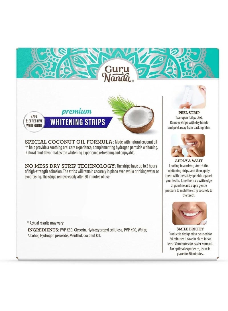 GuruNanda - Teeth Whitening Strips, 16 Day Treatment with Anti-Slip Dry Strip Technology - Image 2