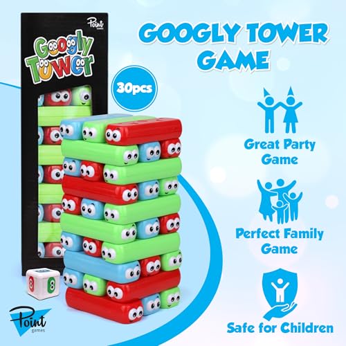 Point Games Googly Tower Stacking Tower Game with Fun Design Developmental Interactive Puzzle Test Stabilizing Skills Ages 3 - Image 5