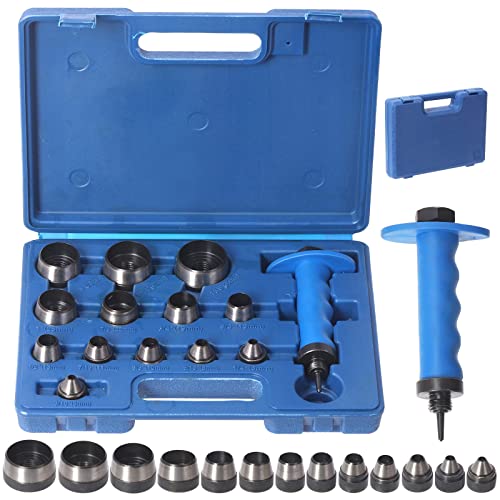 Swpeet 14Pcs 14 in 1 Gasket Hollow Punch Kit Leather Plastic Rubber Punch Set with Storage Case - Image 1
