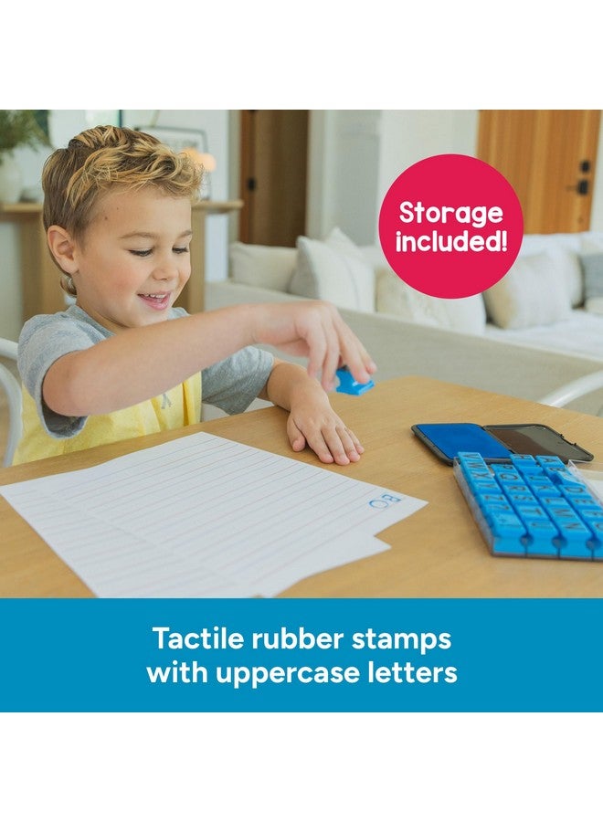 Educational Insights Alphabet Rubber Stamps - Uppercase 5/8", Set of 26 Letters and 4 Punctuation Marks: Perfect for Homeschool & Classroom, Ages 4+ - Image 2
