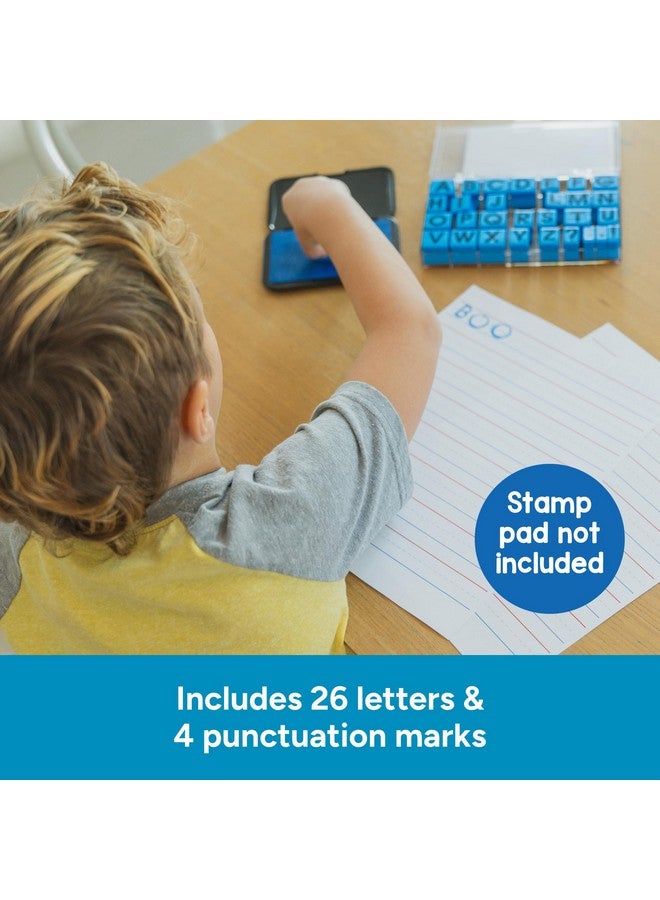 Educational Insights Alphabet Rubber Stamps - Uppercase 5/8", Set of 26 Letters and 4 Punctuation Marks: Perfect for Homeschool & Classroom, Ages 4+ - Image 3