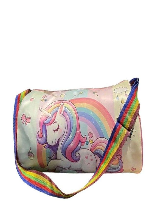NEEYATI Kids Space Duffle Bags for Travel Swimming Sports Dance Gymnastics Sports Gym Bag Kids Stylish Travel Bag for Girls Boys (Unicorn) - Image 1