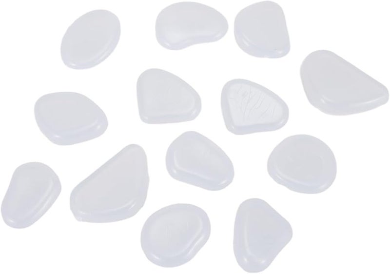 White Glow In The Dark Pebbles 50PCS Luminous Stones For Outdoor Pathway Garden Decor - Image 3