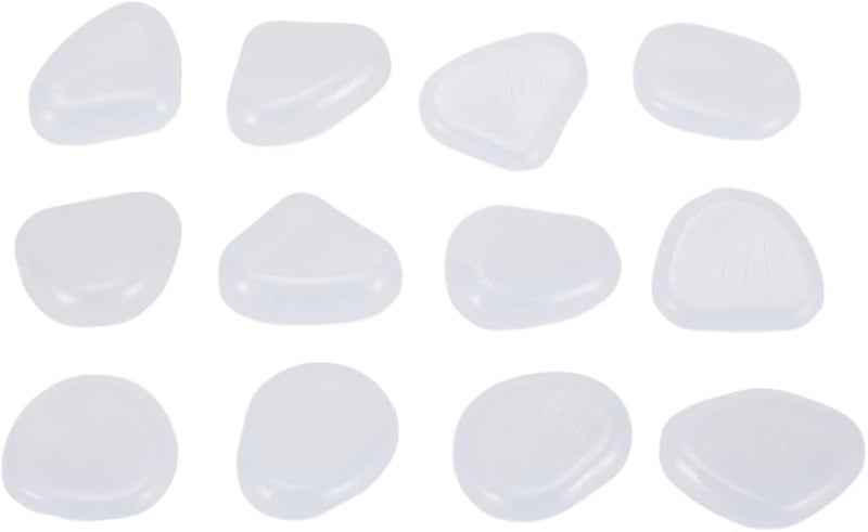 White Glow In The Dark Pebbles 50PCS Luminous Stones For Outdoor Pathway Garden Decor - Image 5