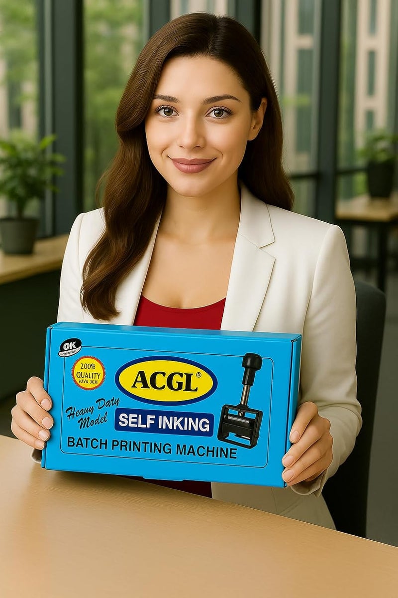 ACGL 8MM Heavy Duty Batch Printing Machine | Super Fast Manual Coder | AI Tested | Steel Heavy Body | Hard Rubber Font | for 10KG+ Packaging - Image 2