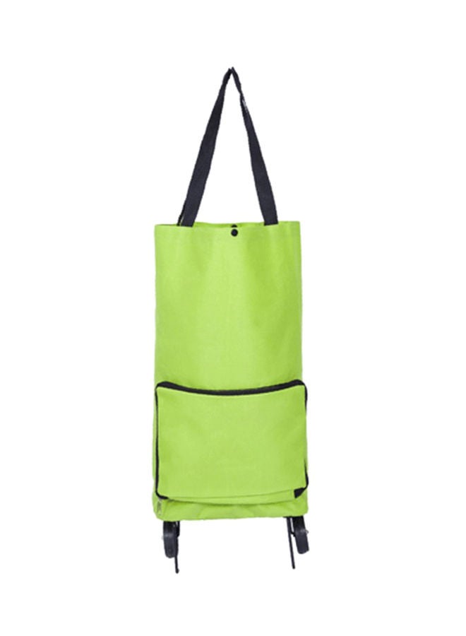 Loquat Shopping Rolling Trolley Bag Green - Image 1