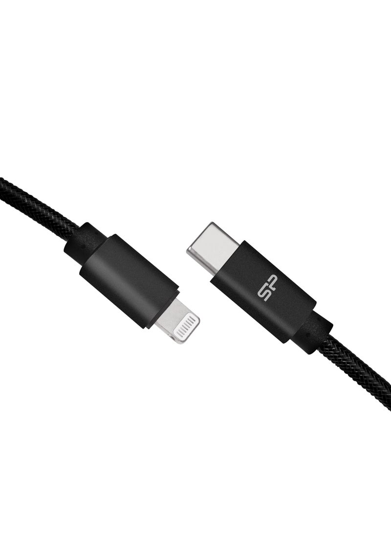 Silicon Power USB-C To Lightning Cable 1M - Black  - Image 1