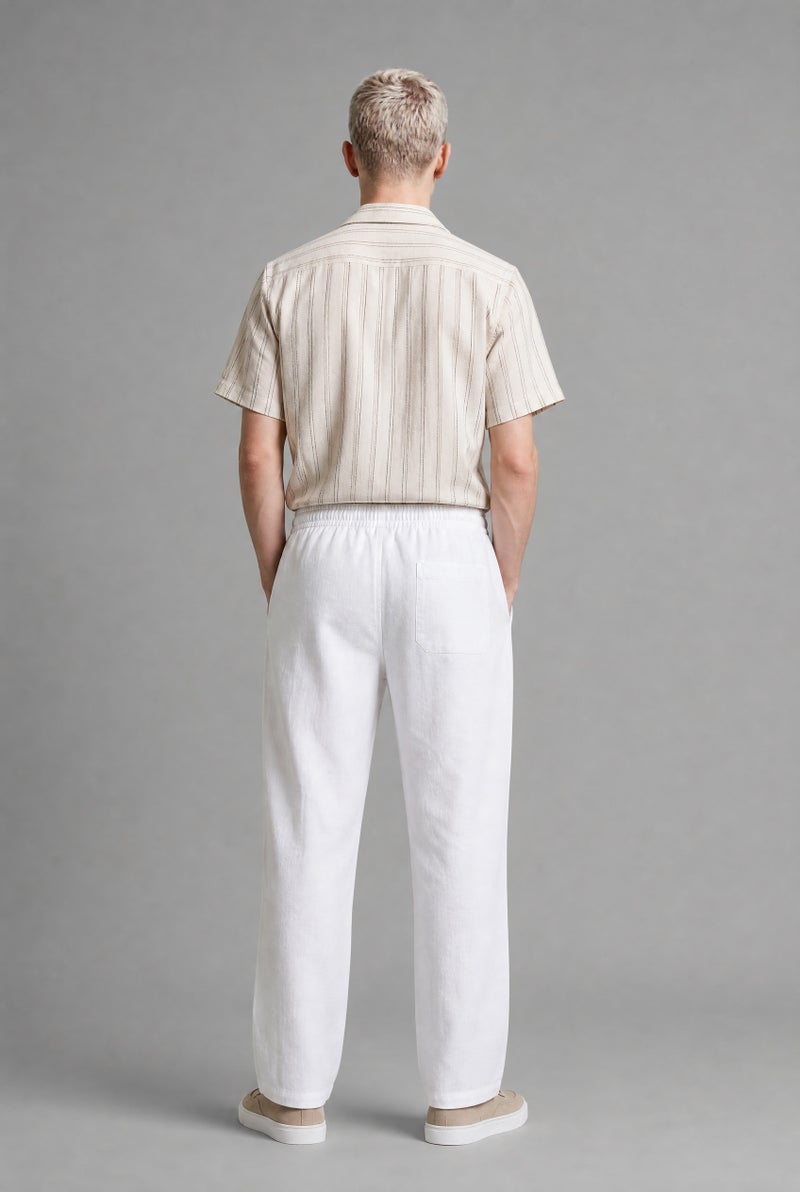 DeFacto White Man Wide Leg Trousers Casual - Image 4