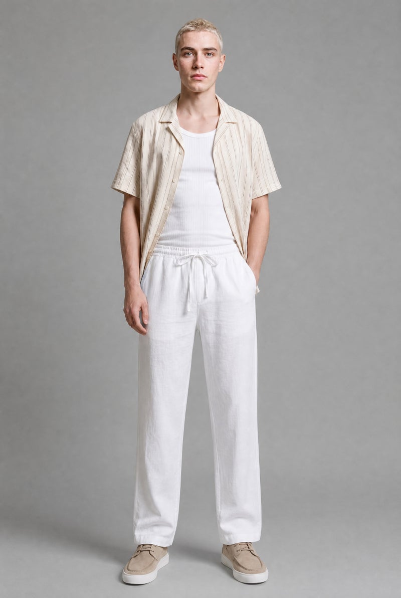 DeFacto White Man Wide Leg Trousers Casual - Image 2