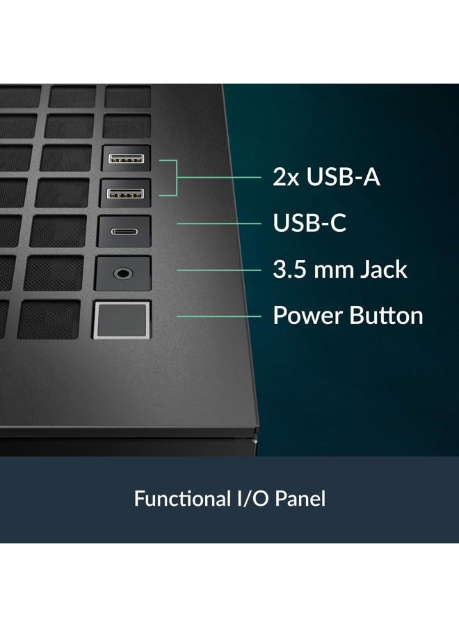 Arctic Xtender (أسود) - علبة كمبيوتر، زجاج بانورامي مقسى، دعم لمبردين 2 x 420 مم، 5 مراوح A-RGB مثبتة مسبقًا - أسود - Image 5