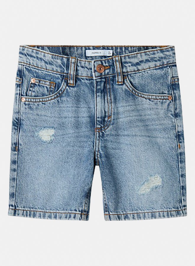 NAME IT Name It Kids Boys Silas Loose Denim Shorts 7998-Be - Image 1