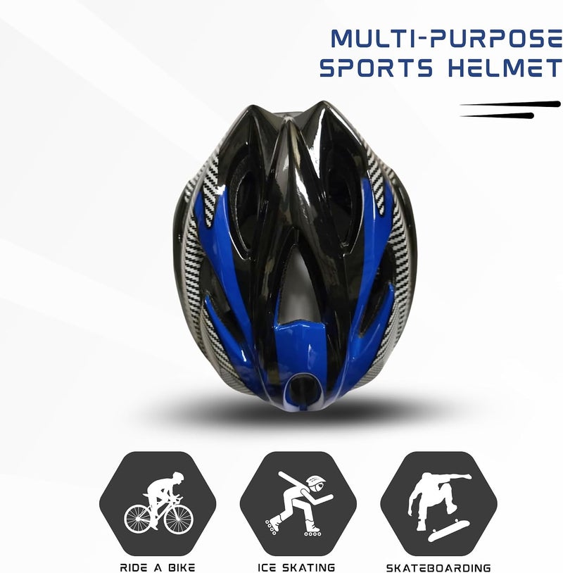 EL1049 High Quality Cycle and Skates Helmet with Adjustable Strap | With Inside Cushioning Padding for Comfort | For Adults, Women and Men| Size: Free Size| Material : Polycarbonate, EPS - Image 2