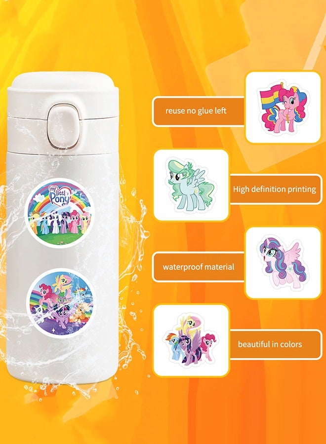 Organizer My Little Pony Large Deluxe Stickers Variety Pack Laptop, Water Bottle, Scrapbooking, Tablet, Skateboard, Indoor/Outdoor Set of 50 - Image 2