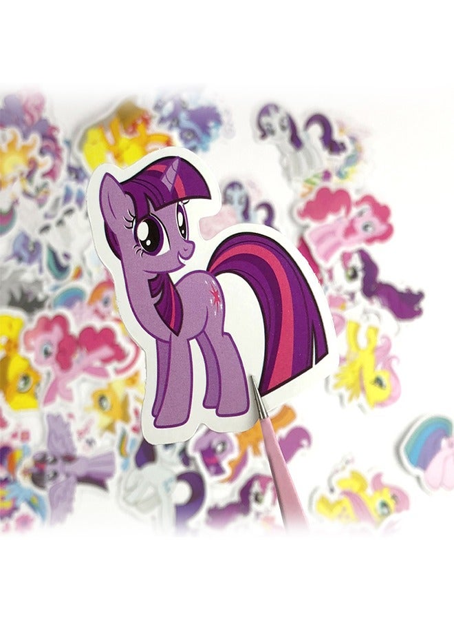 Organizer My Little Pony Large Deluxe Stickers Variety Pack Laptop, Water Bottle, Scrapbooking, Tablet, Skateboard, Indoor/Outdoor Set of 50 - Image 4