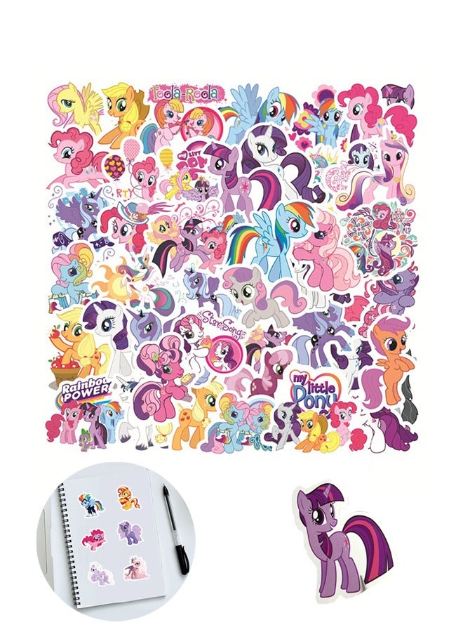 Organizer My Little Pony Large Deluxe Stickers Variety Pack Laptop, Water Bottle, Scrapbooking, Tablet, Skateboard, Indoor/Outdoor Set of 50 - Image 1