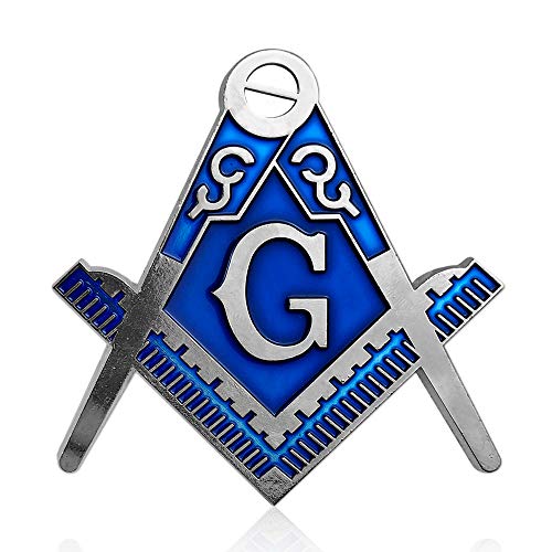 deDecoml Masonic Square & Compass Car Metal Auto Emblem - Image 1