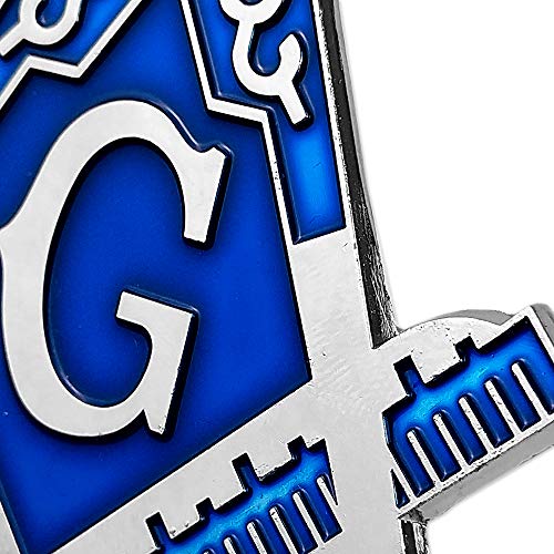 deDecoml Masonic Square & Compass Car Metal Auto Emblem - Image 3