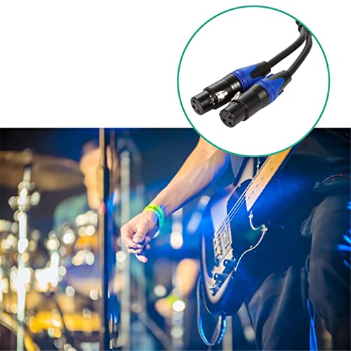 KEBILSHOP 1 Male to 2 Female XLR Y Splitter Micrphone Cable5ft | 3pin XLR Male to Dual XLR Female Y-Splitter | Mic to L & R Audio Track - Image 5