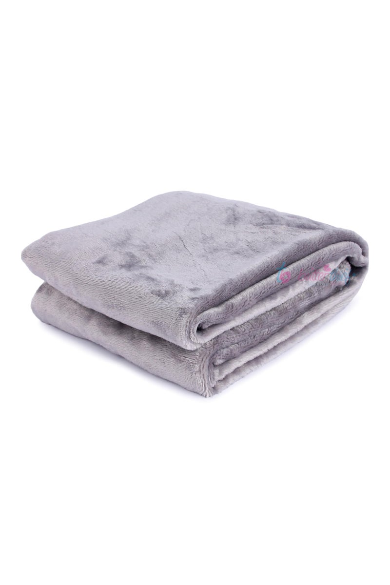 Butterthief Flannel Swaddle Baby Blanket for Newborn Babies Soft All Seasons Wrapper Sheet for Boys & Girls 70x100 cm 0-2 Years Grey 100% Microfiber Polyester - Image 3