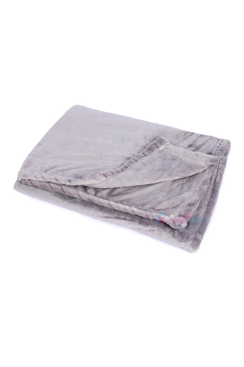 Butterthief Flannel Swaddle Baby Blanket for Newborn Babies Soft All Seasons Wrapper Sheet for Boys & Girls 70x100 cm 0-2 Years Grey 100% Microfiber Polyester - Image 5