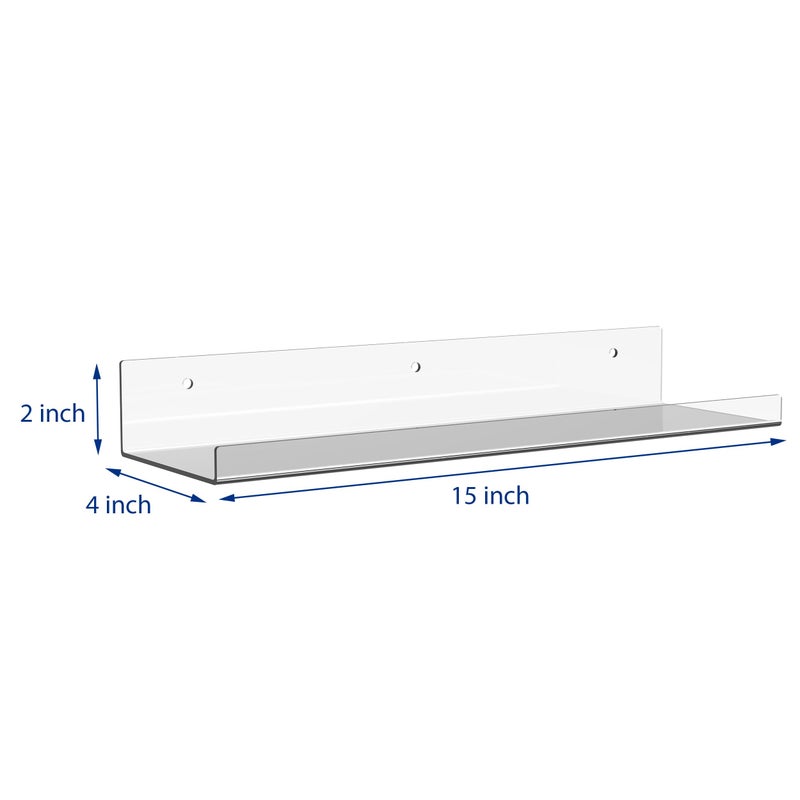 JDEA Wall-Mounted Acrylic Shelves Suitable for Wall-Mounted Display Rack Storage Rack Suitable for Children's Bookshelf Room Wall Decoration Bedroom Kitchen Living Room - Image 3