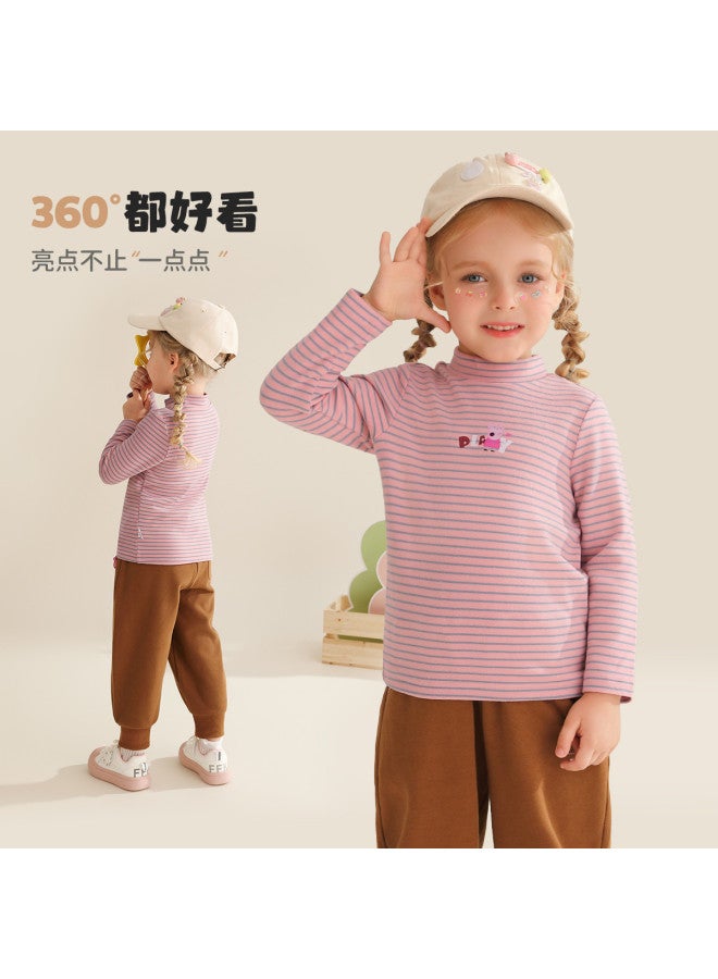 Peppa Pig spring Striped Long-sleeve T-shirt For Boys & Girls - Comfortable Semi-turtleneck Base Layer For Babies - Image 5