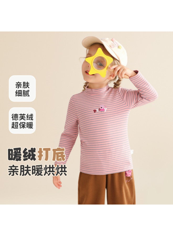 Peppa Pig spring Striped Long-sleeve T-shirt For Boys & Girls - Comfortable Semi-turtleneck Base Layer For Babies - Image 2