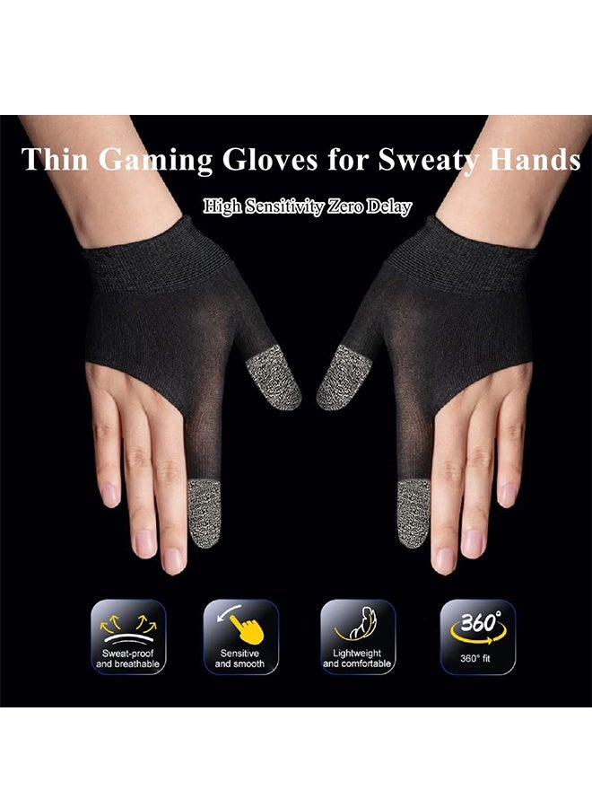 Gaming Gloves for Sweaty Hands, Ultra-Thin Breathable Touchscreen Gloves with Finger Sleeves for Mobile Phone & Tablet - Image 3