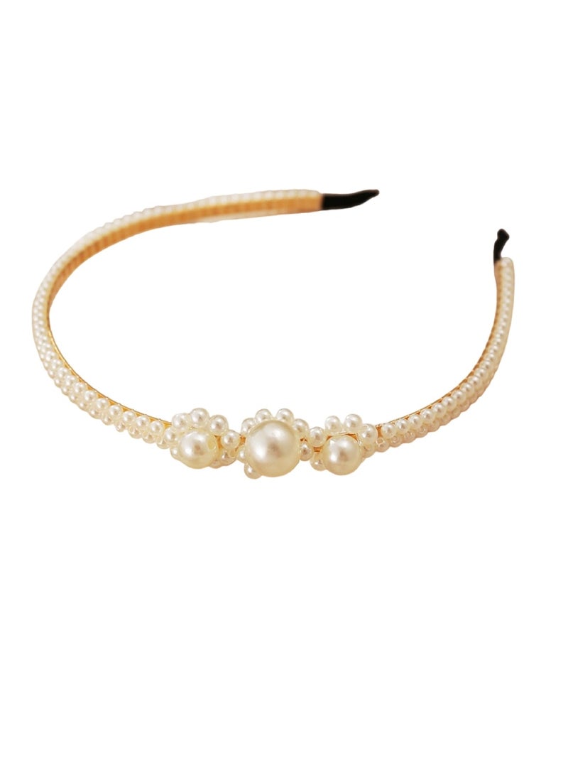 Huitich Elegant Headband Hair Accessory for Girls White - Image 1