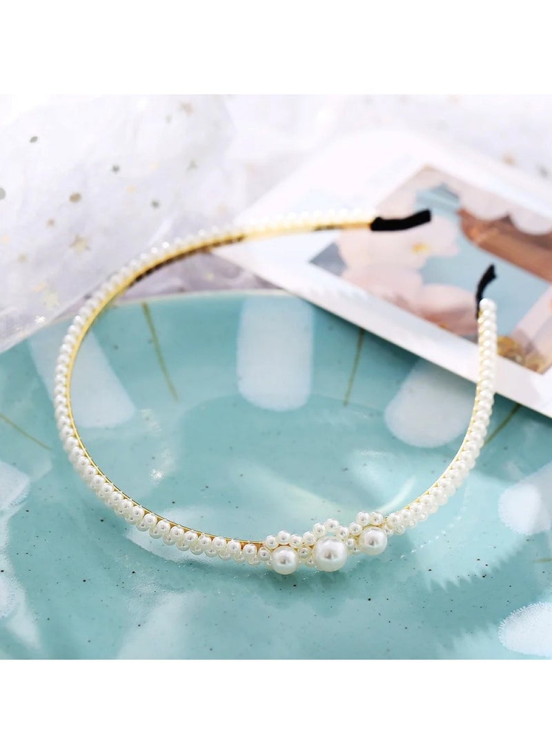 Huitich Elegant Headband Hair Accessory for Girls White - Image 3