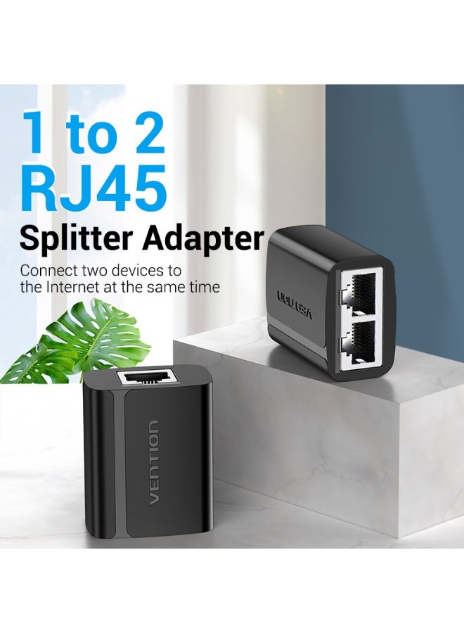 VENTION 1 to 2 RJ45 Splitter Adapter Black Model # IPTB0 - Image 3