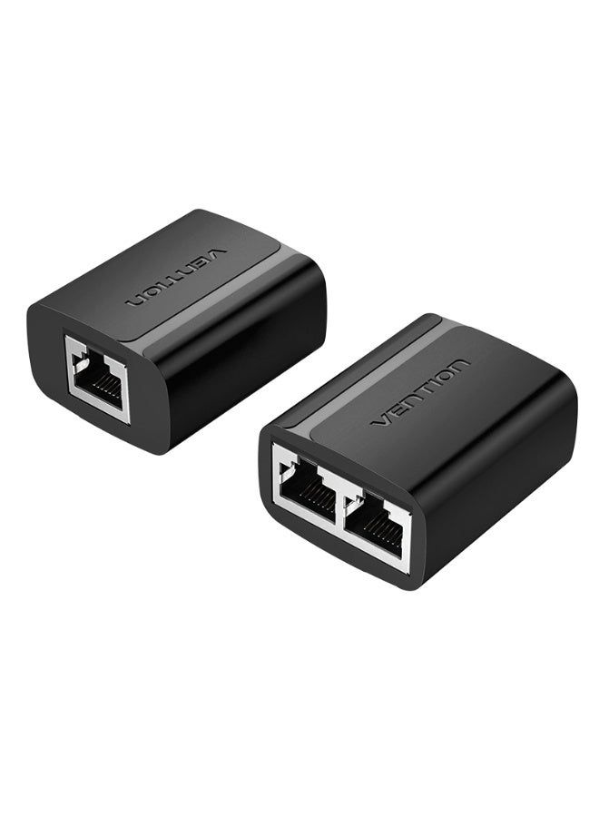 VENTION 1 to 2 RJ45 Splitter Adapter Black Model # IPTB0 - Image 1