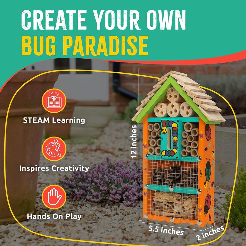 SparkJump Premium Bug Hotel Kit for Kids, Easy Wood Bug House Kits - Image 3