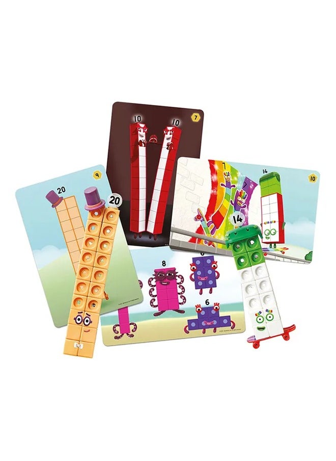 Learning Resources - Learning Resources MathLink Cubes Numberblocks 11-20 Activity Set, 30 Numberblocks Activities Linked to TV Episodes, 155 Numberblocks MathLink Cubes & More, Ages 3+ - Image 1