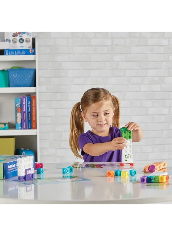 Learning Resources - Learning Resources MathLink Cubes Numberblocks 11-20 Activity Set, 30 Numberblocks Activities Linked to TV Episodes, 155 Numberblocks MathLink Cubes & More, Ages 3+ - Image 1