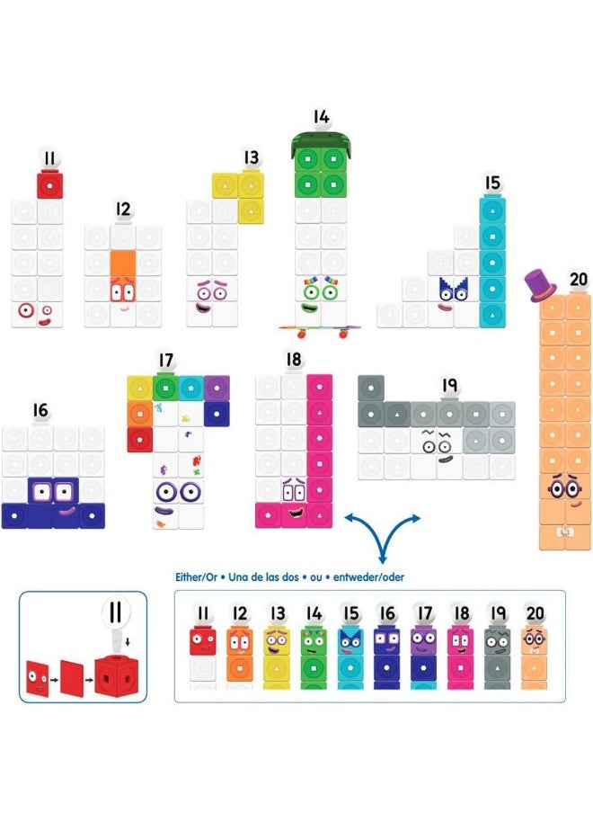 Mathlink Cubes Numberblocks 11-20 Activity Set, 30 Numberblocks Activities Linked To Tv Episodes, 155 Numberblocks Mathlink Cubes & More, Ages 3+
