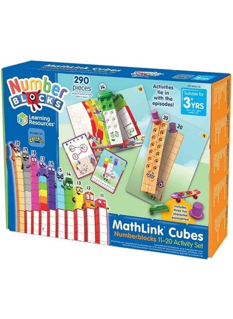 مجموعة أنشطة مكعبات الرياضيات Numberblocks 11-20، 30 نشاط Numberblocks مرتبط بحلقات التلفزيون، 155 مكعب رياضيات Numberblocks والمزيد، للأعمار 3 سنوات فما فوق