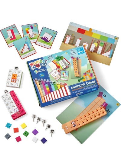 Learning Resources MathLink Cubes Numberblocks 21-30 Activity Set, 155-Piece, Ages 3+