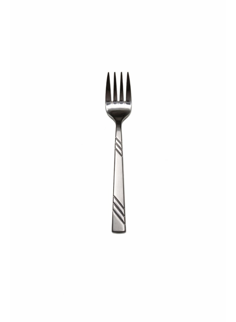 Stainless Steel Dessert Forks Set Of 6, 17 Cm Length, Mirror Polish Small Forks With Engraved Handle, Rust Resistant Cutlery For Home Kitchen And Restaurant Use (Dessert Fork) - Image 1