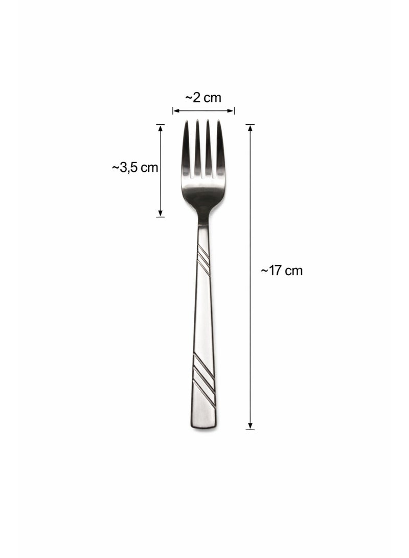 Stainless Steel Dessert Forks Set Of 6, 17 Cm Length, Mirror Polish Small Forks With Engraved Handle, Rust Resistant Cutlery For Home Kitchen And Restaurant Use (Dessert Fork) - Image 5