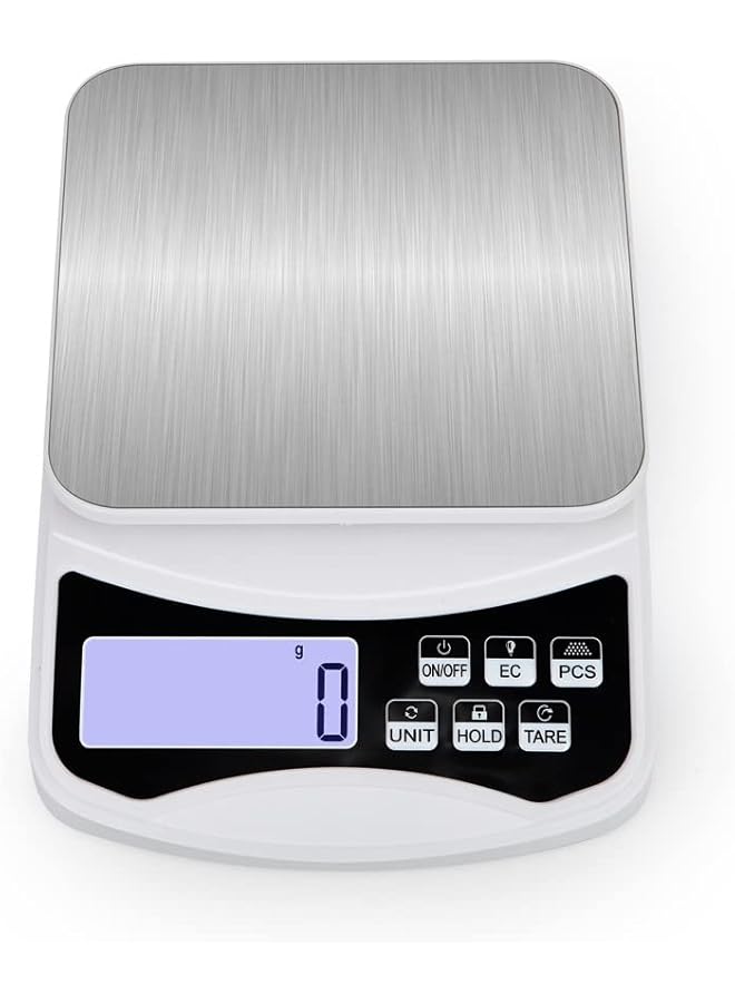 promass Digital Postal Scale, Piece Counting, Stainless Steel Pan, Backlit LCD, Multiple Weight Units, TARE Function,Hold Function,Power Saving Mode,Capacity: Max 10 kg (22 lb), Min 5 g (0.2 oz) - Image 1