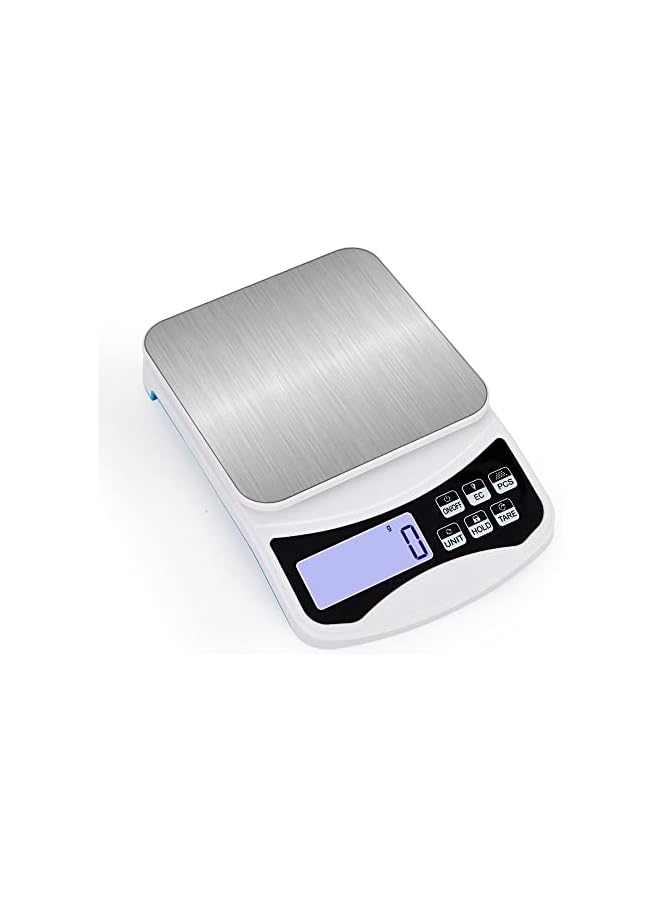 promass Digital Postal Scale, Piece Counting, Stainless Steel Pan, Backlit LCD, Multiple Weight Units, TARE Function,Hold Function,Power Saving Mode,Capacity: Max 10 kg (22 lb), Min 5 g (0.2 oz) - Image 3